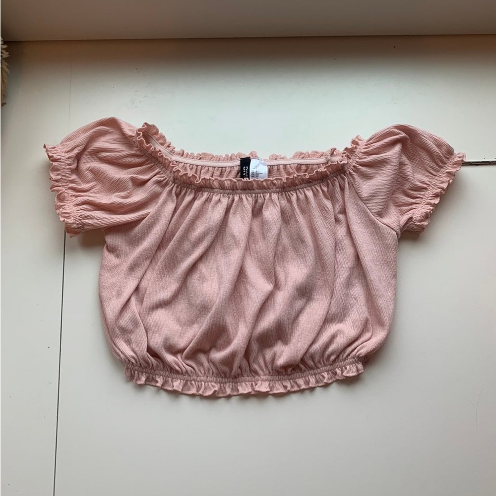 Divided Pink Crop Top